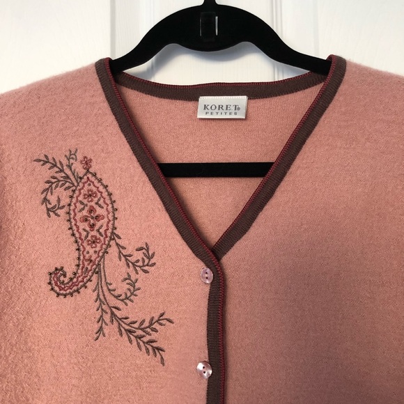 Koret petite Cardigan.Sweater Jacket Sz M - Picture 2 of 7